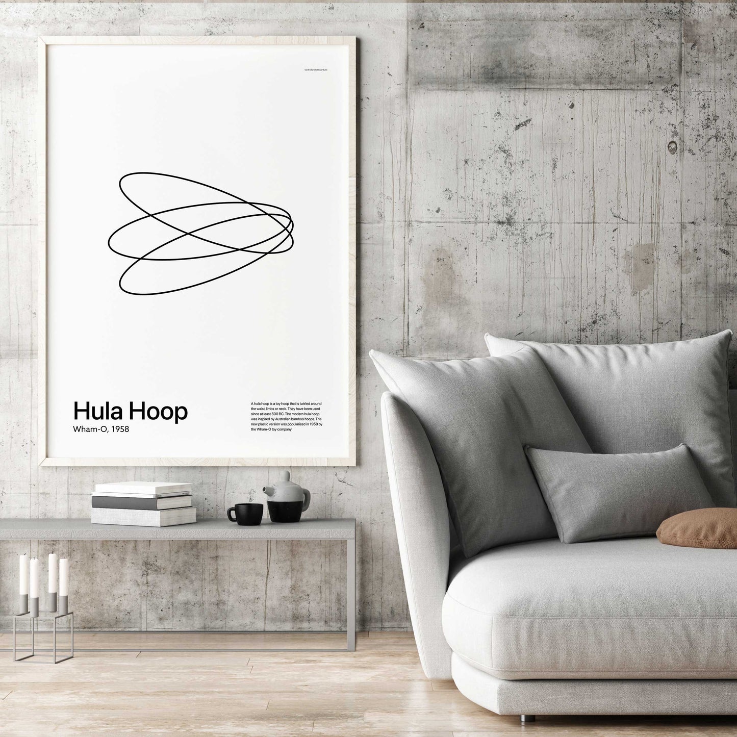 In Retrospect - Hula Hoop White Poster