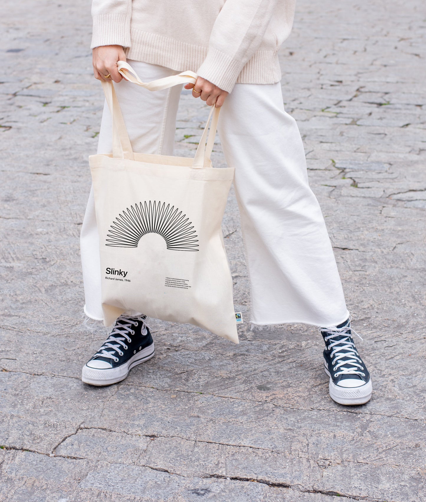 In Retrospect - Black Slinky Tote Bag