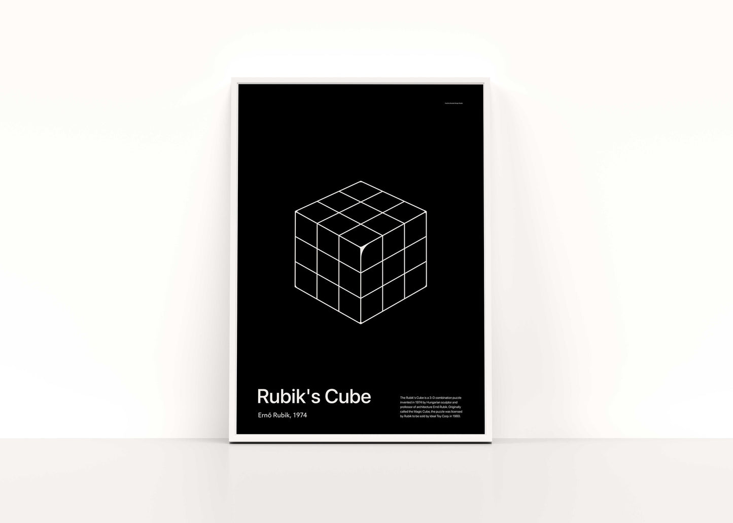 Black Rubik's Cube Poster