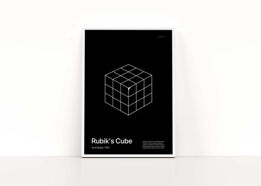 Black Rubik's Cube Poster