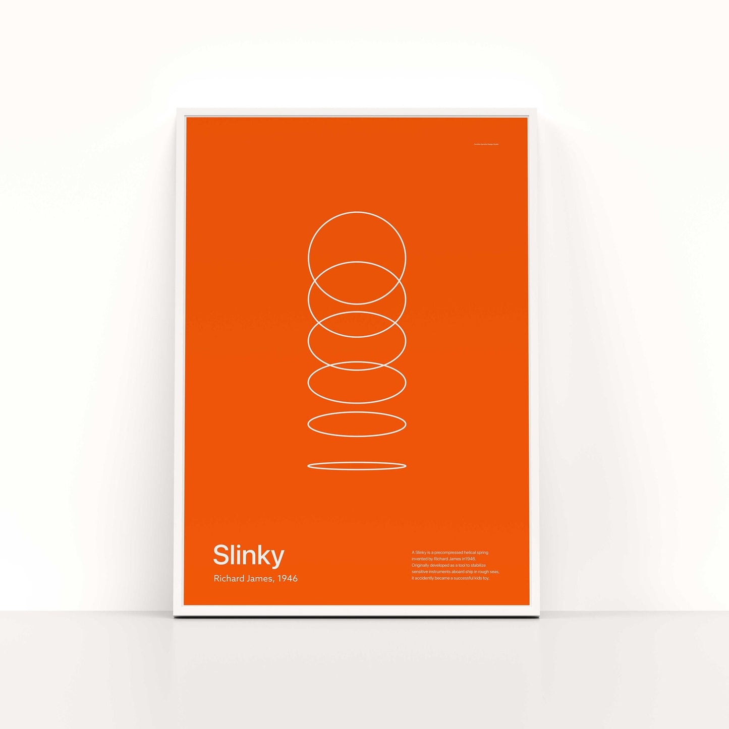 Abstract Orange Slinky Poster