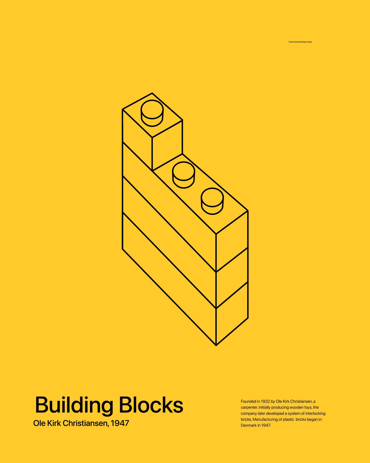 Building Blocks Yellow Poster