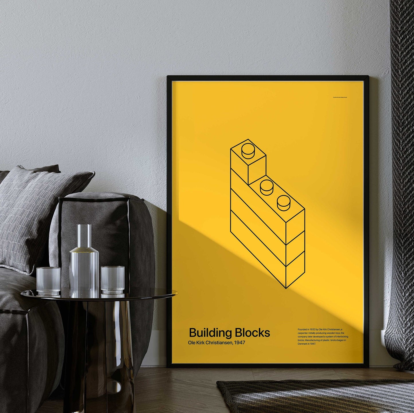 Building Blocks Yellow Poster