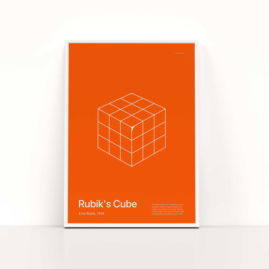 Orange Rubik's Cube Poster