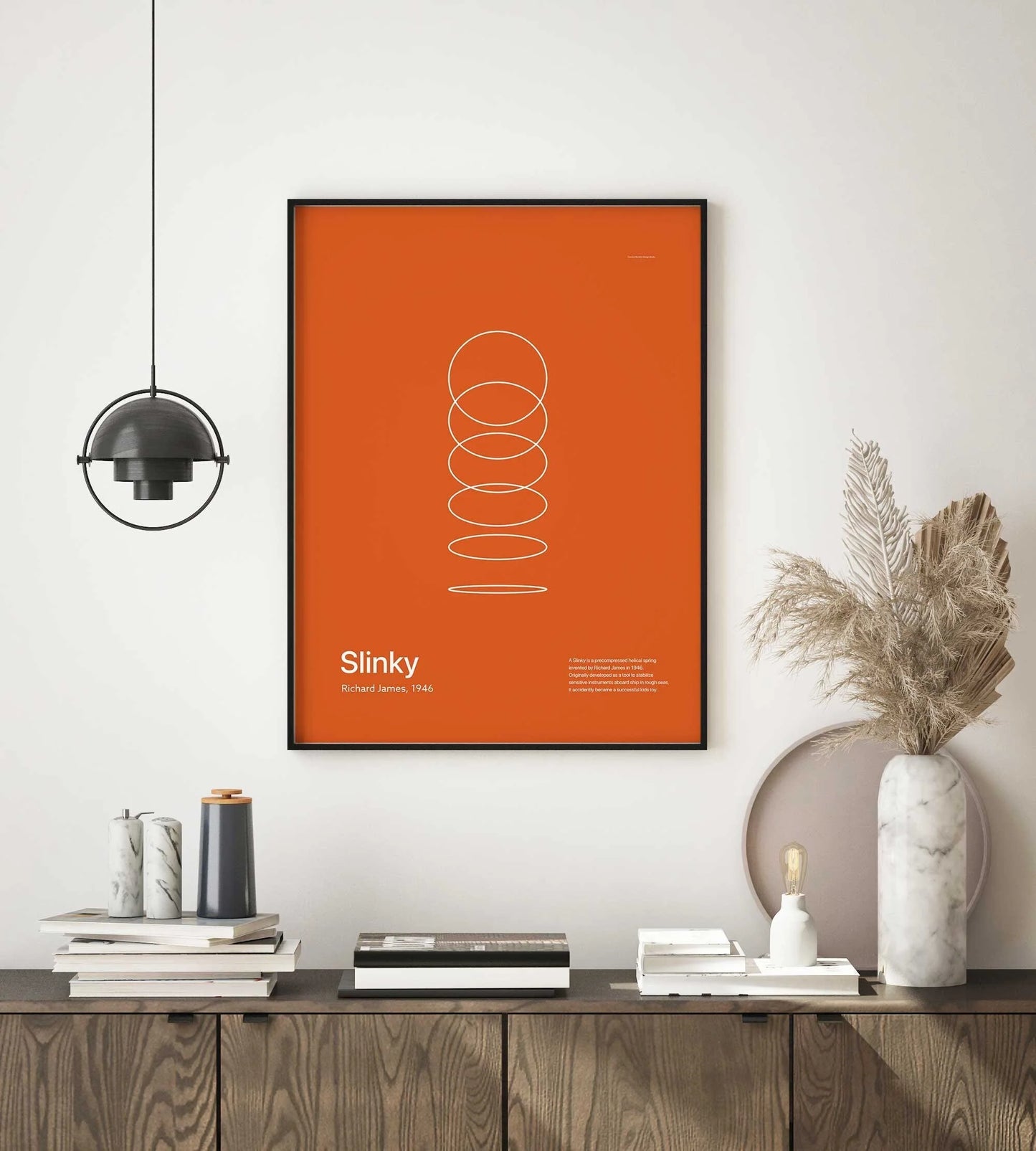 Abstract Orange Slinky Poster