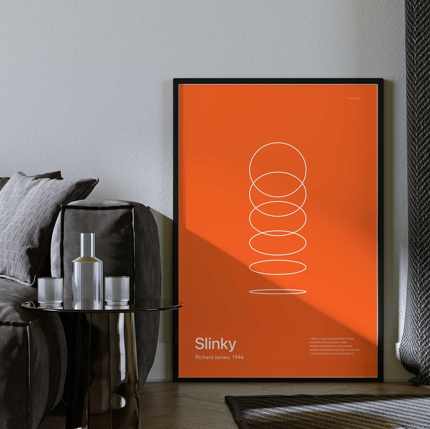 Abstract Orange Slinky Poster