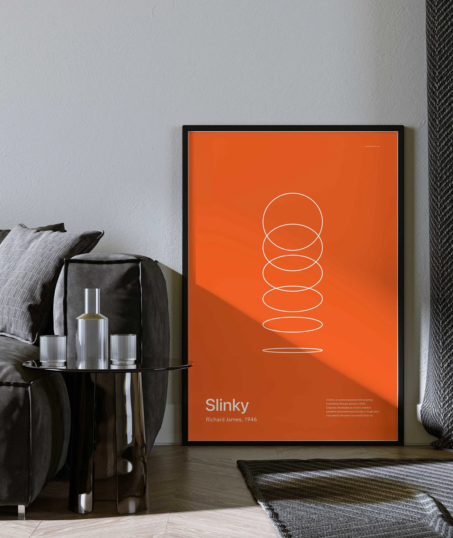 Abstract Orange Slinky Poster