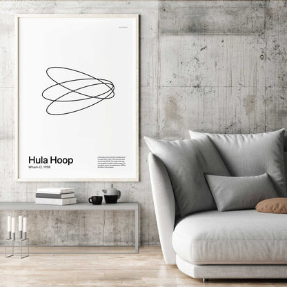 In Retrospect - Hula Hoop White Poster