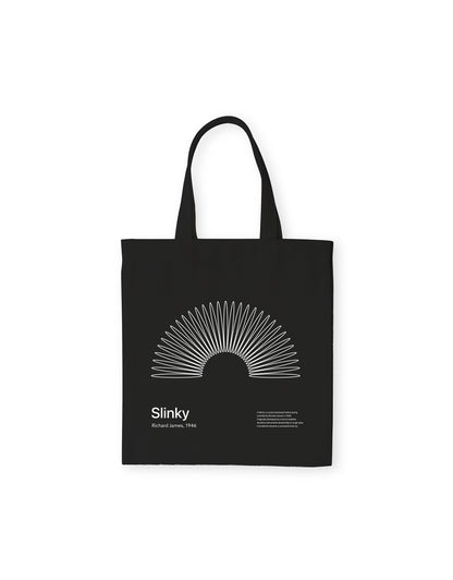 In Retrospect - Black Slinky Tote Bag