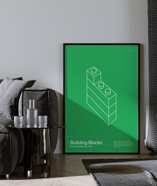 Building Blocks Green Poster