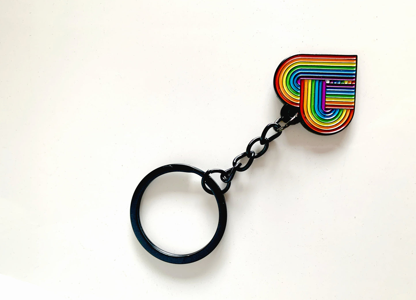 LGBTQ Heart Keychain