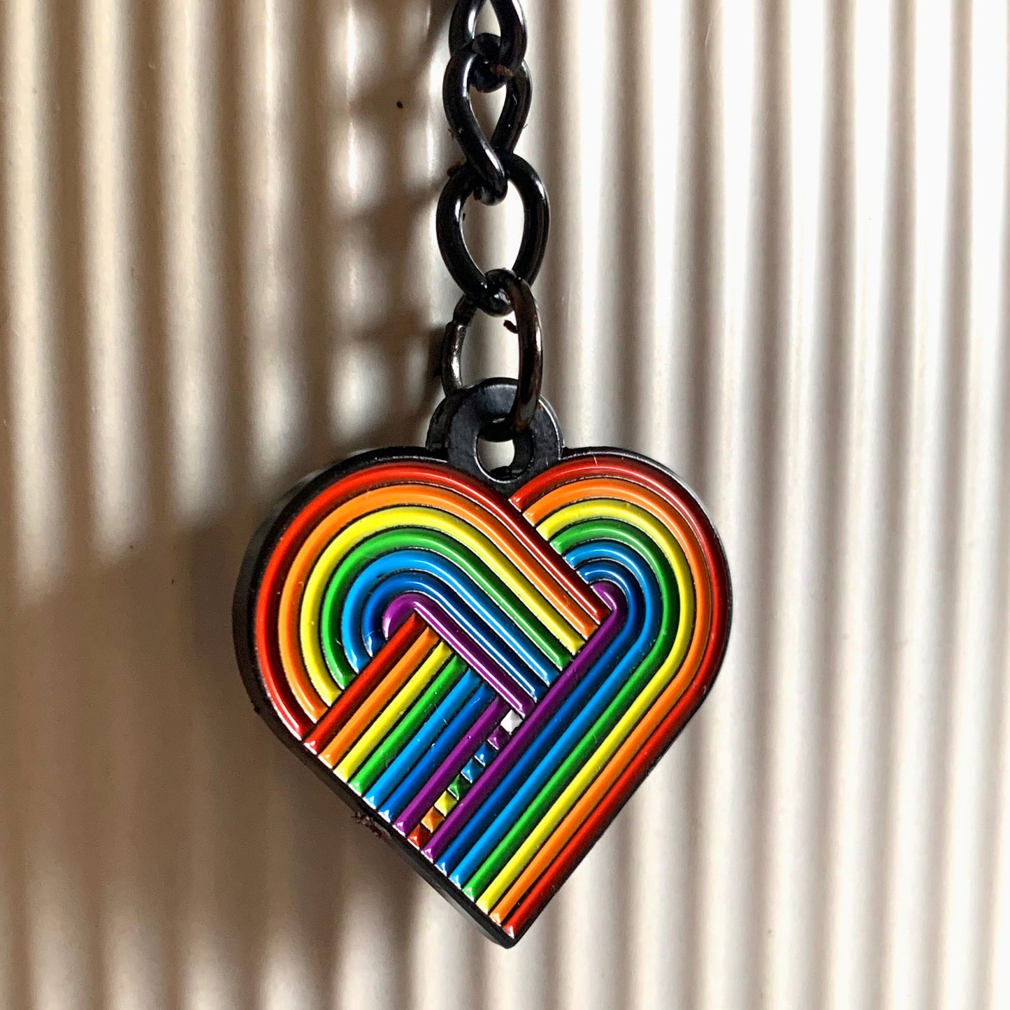 LGBTQ Heart Keychain